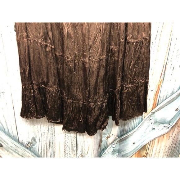CACHE  COCOA SATIN VISCOSE SKIRT 6 - Picture 4 of 5
